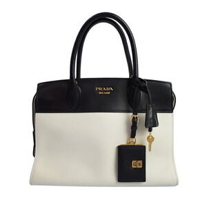 Prada White Saffiano City Calf Esplanade Tote bag